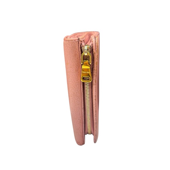 Miu Miu Pink Madras Compact Wallet - Picture 7 of 7